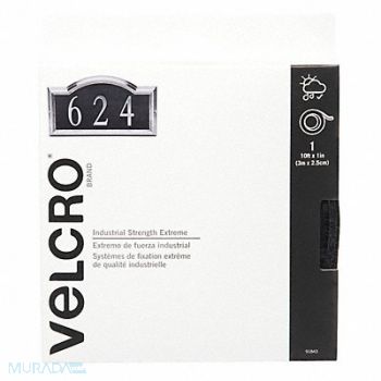 VELCRO BRAND Extreme Fasteners 1 x10 ft Black, 43KU29