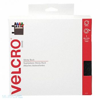 VELCRO BRAND Sticky Back Fstnr Disp .75 x30ft Blk, 43KU43