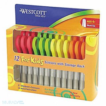 WESTCOTT Kids Scissors Blunt 5 PK12, 43KW14