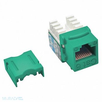 TRIPP LITE Keystone Jack Cat6/Cat5e 110 Punch Green, 43LU68