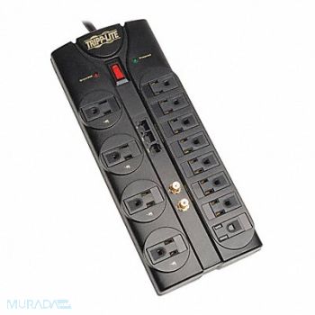TRIPP LITE Surge Protector Outlet Strip 10-1/4 L, 43MF56