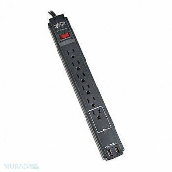 TRIPP LITE Surge 6 Outlet 6ft cord 990J 2xUSB TAA, 43MF63