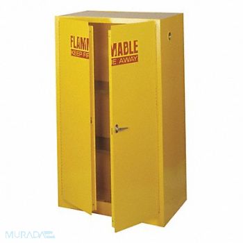 SANDUSKY Flammable Safety Cabinet 60 gal Yellow, 43NF92