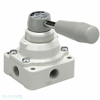 SMC Hand Valve 1/4 Side Port 1/4 Port, 43NJ94