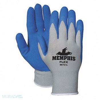 MEMPHIS Gloves Nylon Knit Large Blue/Gray PK2, 43PE21