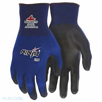 MEMPHIS Gloves Work Large Blue/Black PK12, 43PC70
