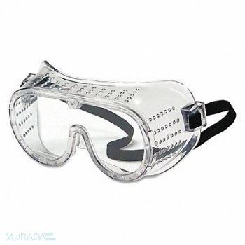 CREWS Goggles Safety w/Elastic Strap Clear, 43PF47