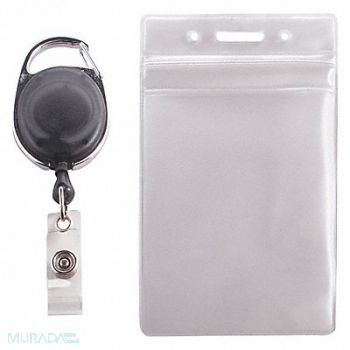 ADVANTUS Badge Holder Cord Reel Vertical PK10, 43PG05