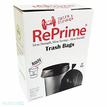 REPRIME Liner 55 gal 1.3 mil Black PK50, 43PG97