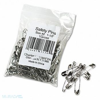 CHARLES LEONARD Safety Pin 1-1/2 PK144, 43PJ31