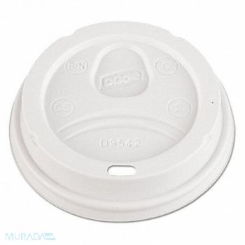 DIXIE Disp Dome Lid 10 oz-20 oz White PK100, 43RD62
