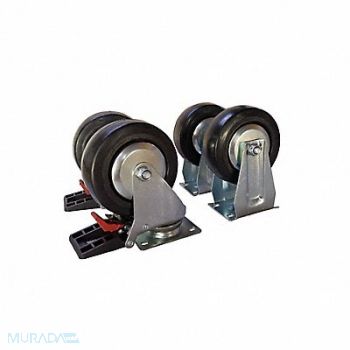 WESTWARD Caster Pack Swivel Pair Rigid Pair, 43RE63