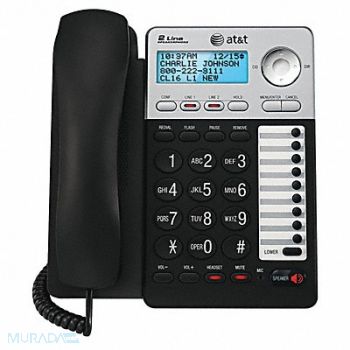 AT T Corded Phone System w/Caller ID Black, 43RN68