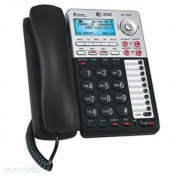 AT T Corded Phone w/Answering Machine 2 Line, 43RN69