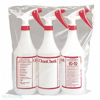 BOARDWALK Spray Bottle 32oz. Clear PK3, 43RP46