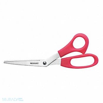 WESTCOTT Scissors 8 Bent Red, 43WA88
