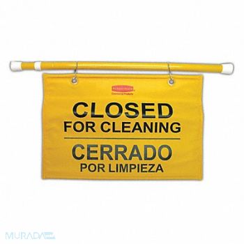 RUBBERMAID COMMERCIAL PRODUCTS Safety Sign Closed for Cleaning, 43WX59
