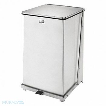 RUBBERMAID COMMERCIAL PRODUCTS STEP CAN DEFENDERS SQ 95L/25G SS, 43WZ09