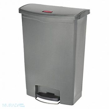 RUBBERMAID COMMERCIAL PRODUCTS Slim Jim Resin Step On 24 gal Gray, 43WZ24