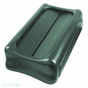 RUBBERMAID COMMERCIAL PRODUCTS Slim Jim Swing Lid Green, 43XA52