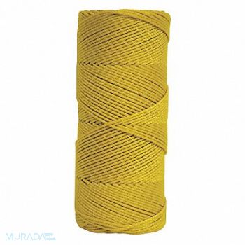 KRAFT TOOL Masons Line 500 ft Braided Nylon Yellow, 43Y573