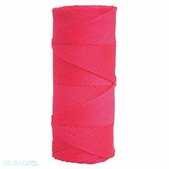 KRAFT TOOL Masons Line 500 ft Braided Nylon Pink, 43Y574