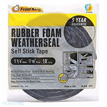 FROST KING Sponge Rubber Foam Tape 1/2In.x10 ft., 43Y820