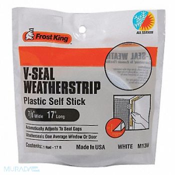 FROST KING Weatherstrip 17 ft White, 43Y829