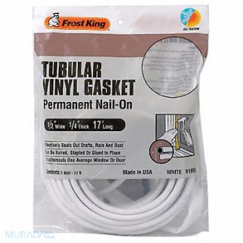 FROST KING H3961 Weatherstrip 17 ft White, 43Y832
