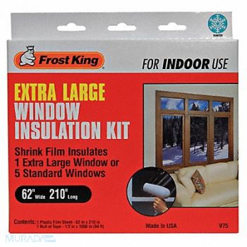 FROST KING Shrink Window Kit 62 x 210 In, 43Y842