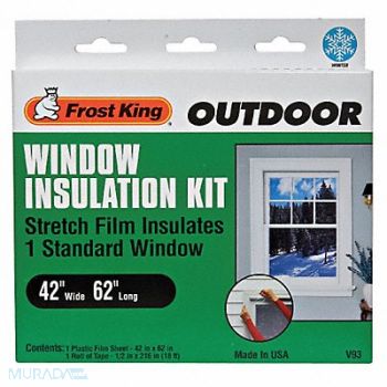 FROST KING Window Kit Outdoor 42 x 62 In, 43Y845