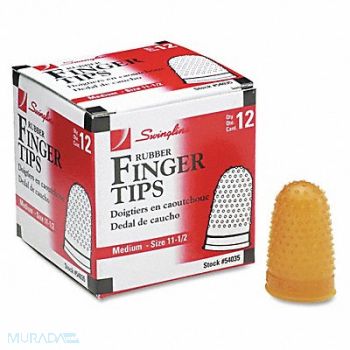 SWINGLINE Rubber Fingertip 11.5 M Amber PK12, 43YF31