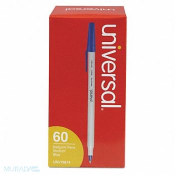 UNIVERSAL Ballpoint Pen Medium Blue PK60, 43YG64