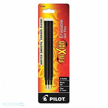 PILOT Refill Erasable Gel Ink Pen Black PK3, 43YL03