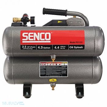 SENCO Twin Tank Air Compressor 4.3 gal 2 HP, 43YN56