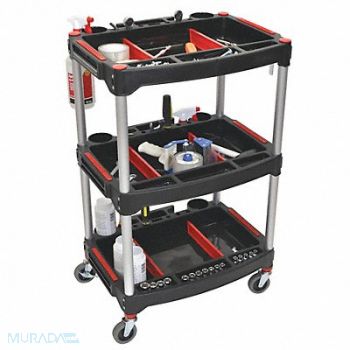 LUXOR Mechanics Three-Shelf Cart, 43YY83