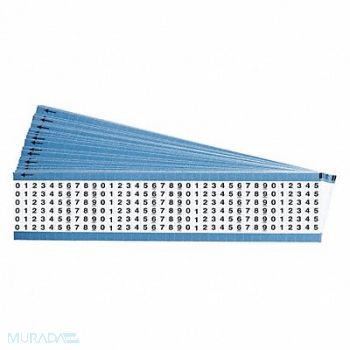 BRADY Wire Markers Legend 0 to 9 Blk/Wht PK25, 43YZ33