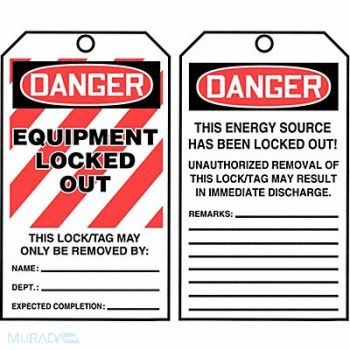 ACCUFORM Danger Tag By The Roll 6-1/4 x 3 PK100, 43Z214