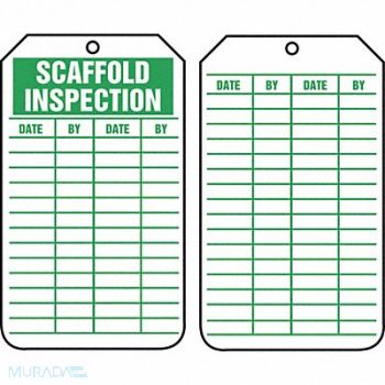 ACCUFORM Inspection Tag 5-3/4 x 3-1/4 PK25, 43Z270