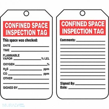 ACCUFORM Inspection Tag 5-3/4 x 3-1/4 PK25, 43Z311