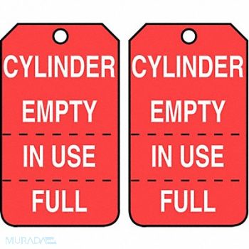ACCUFORM Sfty Tag 5 3/4in H 3 1/4in W Plstc PK25, 43Z331
