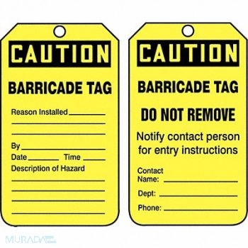 ACCUFORM Sfty Tag 5 3/4in H 3 1/4in W Plstc PK25, 43Z349