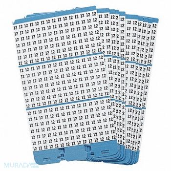 BRADY Porta-Pack Wire Markers 12 Blk/Wht PK10, 43ZA90