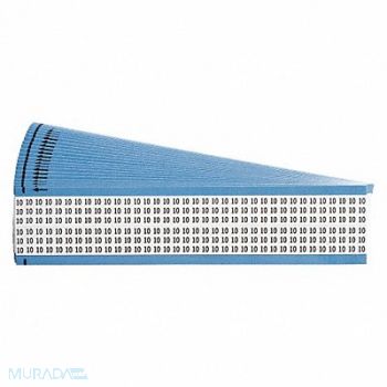 BRADY Wire Markers Legend 10 Black/White PK25, 43ZE16