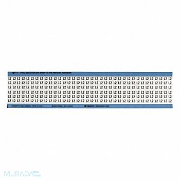 BRADY Wire Markers Legend L2 Black/White PK25, 43ZG49