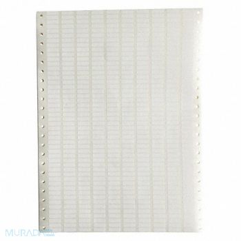 BRADY Dot Matrix Labels 0.65 W x 0.2 H Wht, 43ZK35