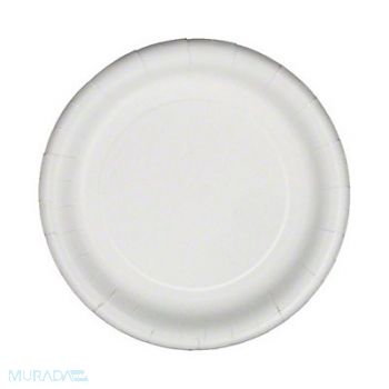 GRAINGER APPROVED Disposable Paper Plate 7 in White PK500, 39CR70