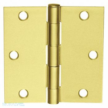 MCKINNEY Butt Hinge Screw-On Satin Brass, 443L93