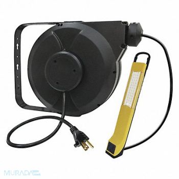 LUMAPRO Cord Reel w/Lamp LED 40ft 16AWG 120VAC, 443P49