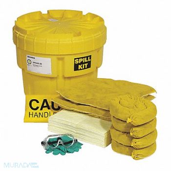 SPILLTECH Spill Kit Drum Chemical/Hazmat 19 H, 443U48